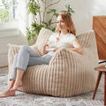 Giant Bean Bag Chairs for Adults with Filling Plush Fluffy Bean Bag Chairs for Teens with Armrests Comfy BeanBag Lazy Couch Sofa Chair for Bedroom Living Room Reading-Ruum Studio Home