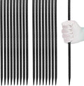 16 inches Rebar Stakes 18-Pack Heavy Duty Ground Stakes Rebar Spikes Garden Stakes Metal Steel Stake for Concrete and Timber Straight Black-Ruum Studio Home