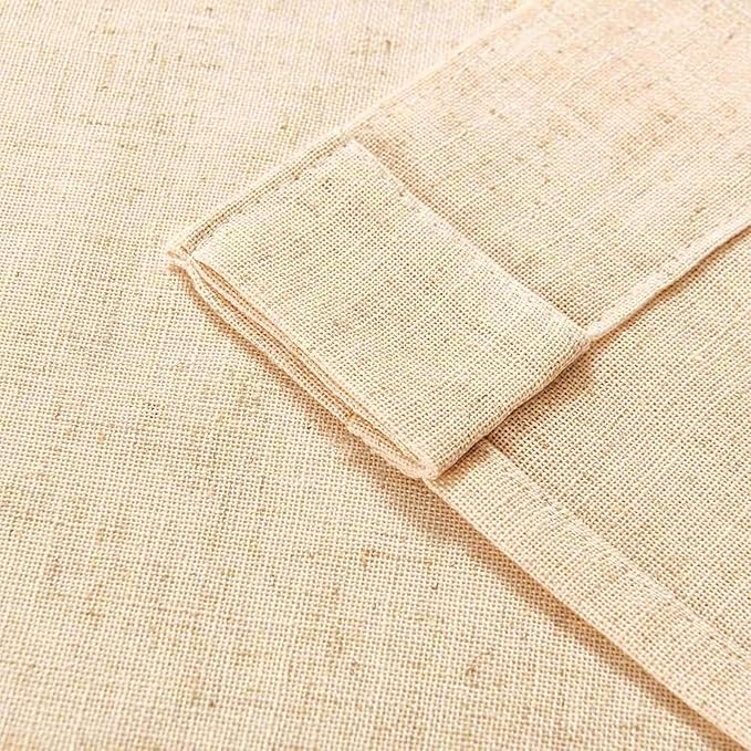 Joydeco Linen Curtains 96 Inch Length 2 Panel Sets,Light Filtering Curtains for Bedroom 52 Inch Wide Living Room Drapes with Back Tabs & Rod Pockets (W52 x L96 Inch, Ecru)-Ruum Studio Home