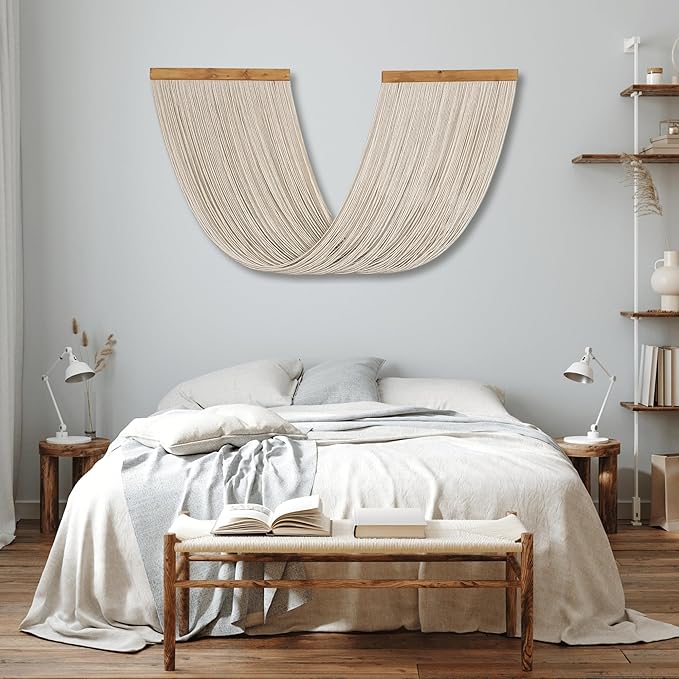 Knots & Beyond Macrame Wall Hanging Large, Boho Wall Tapestry, Bohemian Wall Decor, Fiber Wall Art-Ruum Studio Home