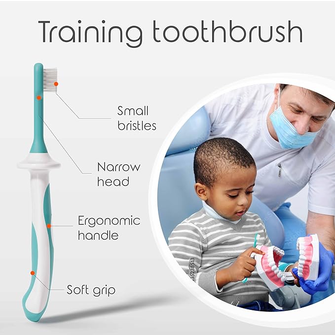 Cherish Baby Care Toddler Toothbrushes 1-2 Years (4-Pack) - BPA-Free & Safety-Tested Kids Toothbrush Kit, Designed by a Pediatric Dentist, Soft-Grip Toothbrush for Kids, My First Toothbrush Set-Ruum Studio Home