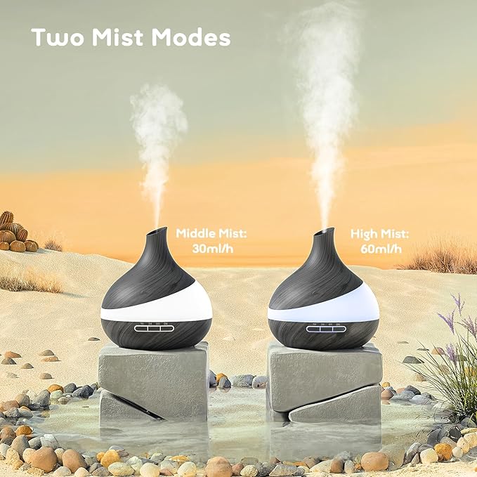 500ML Essential Oil Diffuser: Aroma Diffuser with Remote Control for Hotel Spa Yoga Room - Humidifiers for Bedroom with 14 Colors LED Night Light for Kids/Women Home Relaxation-Ruum Studio Home