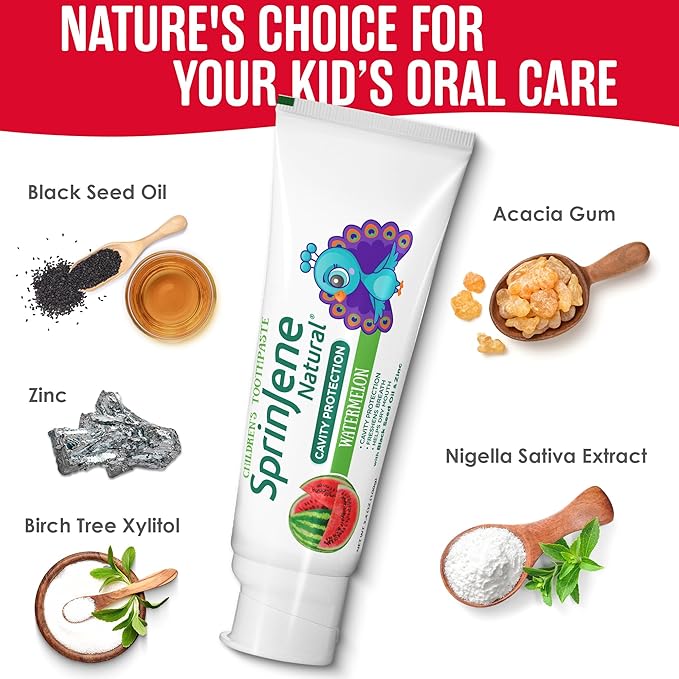 SprinJene Natural Kids Toothpaste, Strawberry | Natural Children’s Toothpaste | Fluoride Free Toothpaste for Toddlers | 2 Pack-Ruum Studio Home