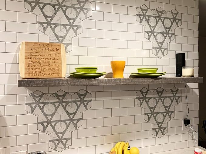 Joel's Antiques - 54 Inch Wooden Floating Shelves for Wall - 54x8x2 in - Made of Natural Wood - Long Heavy Duty Rustic Wall Shelves for Bedroom - Perfect for Living Room, Kitchen - Grey-Ruum Studio Home