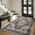 AMOAMI-3X5 Area Rug-Soft Washable Vintage Throw Accent Rugs for Living Room, Entryway, Bedroom, Kitchen, Bathroom, Laundry Room, Kitchen, Bathroom, Bedside, No Slip Brick/Brown-Ruum Studio Home