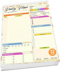 Daily planner notepad - Undated Daily Planner 52 Sheets 8.5" X 11" Daily for To-Do Lists, Habit Tracking, Academic Scheduling, and Productivity Goals - Perfect for Work, Home, and Office Organization| Rainbows-Ruum Studio Home