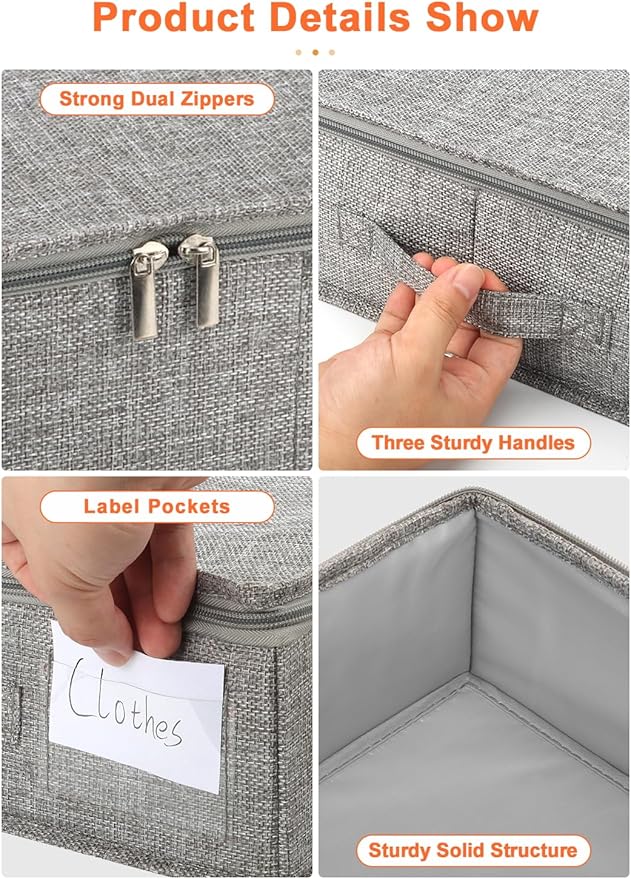 punemi Low Profile Under Bed Storage, 5 inches High Underbed Storage Containers With Sturdy Sidewalls & Bottom, Slim Under Couch Sofa Storage, Shallow Under Bed Organizer Clothes Storage Bins, 2Pack-Ruum Studio Home