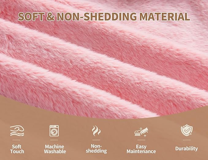 Foot Ottoman 20"x15" Small Automan Foot Rest Pouf Ottoman Cover Round with Sponge Small Foot Rest Filled Foot Pouf Ottomans Stuffed Pink Mushroom Modern Ottomans Hassock Footstool Footrest for Couch-Ruum Studio Home