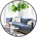 Fabuday Large Black Circle Mirror 36 Inch - Big Wall Round Mirror for Bathroom, Living Room, Bedroom, Hallyway, Matte Frame Metal Mirrors-Ruum Studio Home