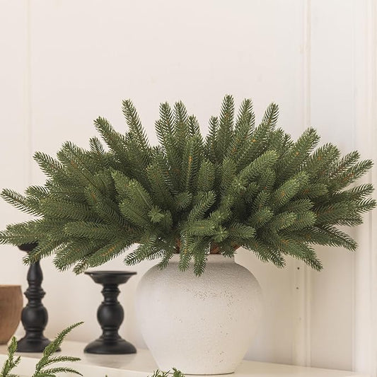 MISSPIN 12 Pcs 19.5 Inches Christmas Cedar Branches, Cedar Artificial Christmas Branches DIY Crafts Faux for Xmas Indoor Outdoor Home Decor-Ruum Studio Home