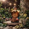 Solar Highland Cow Outdoor Statues for Garden: Outside Decor with Funny Gnomes Clearance for Yard Art Lawn Ornaments Porch Patio Balcony Home House - Birthday Gifts for Grandma Mom Women(Cow Gnome)-Ruum Studio Home