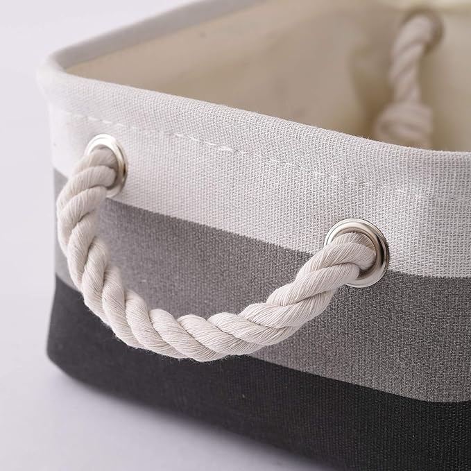 Small Storage Baskets for Shelves,Fabric Storage Baskets for Closet,Rectangular Collapsible Baskets for organizing Clothes,Books,Gifts-Ruum Studio Home