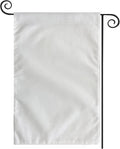 TOPFLAGS Sublimation Garden Flags Blank Garden Flag 12x18 Inch Double Side Custom Create Your Own Solid White Flag DIY Blanks Canvas Banner to Decorate-Ruum Studio Home