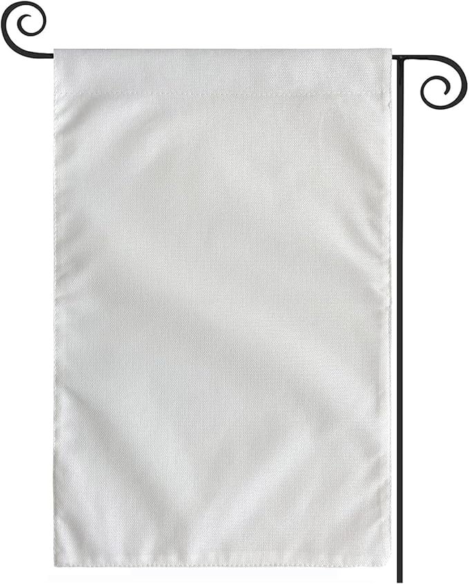 TOPFLAGS Sublimation Garden Flags Blank Garden Flag 12x18 Inch Double Side Custom Create Your Own Solid White Flag DIY Blanks Canvas Banner to Decorate-Ruum Studio Home