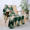 ZonLi Green Checkered Throw Blanket, 50" x 60" Christmas Decorative Blankets, Decorative Vintage Throws with Tassel for Couch, Bed, Sofa, Chair, Outdoor, Cozy Warm Lightweight Farmhouse Blankets-Ruum Studio Home