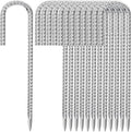 12 Inch Ground Stakes Heavy Duty J Hook 30-Pack Metal Spikes Galvanized Ground Hooks Anchors Rebar Ground Stakes for Fence Tent Gazbo Bounce House and Outdoor Decorations Inflatables-Ruum Studio Home