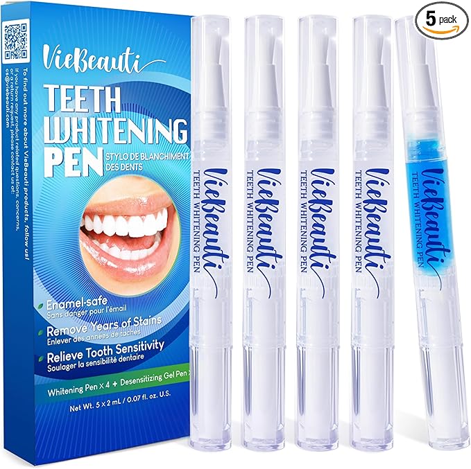 Teeth Whitening Pen Gel Kit: 35% Carbamide Peroxide Gel for Stain Removal - No Sensitivity with Remineralizing Pen for a Brighter Whiter Smile Mint-Ruum Studio Home
