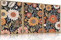 LHIUEM Large Abstract Boho Flower Framed Canvas Wall Art Set,Vintage Colorful Floral Wall Decor,Retro Wildfower Plant Painting,Botanical Artwork for Living Room,Bedroom,Dining Room,Office -16"x24"x3-Ruum Studio Home