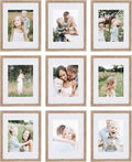 Sheffield Home 9 Piece Gallery Wall Frame Set, 11x14 Inch, Light Natural-Ruum Studio Home