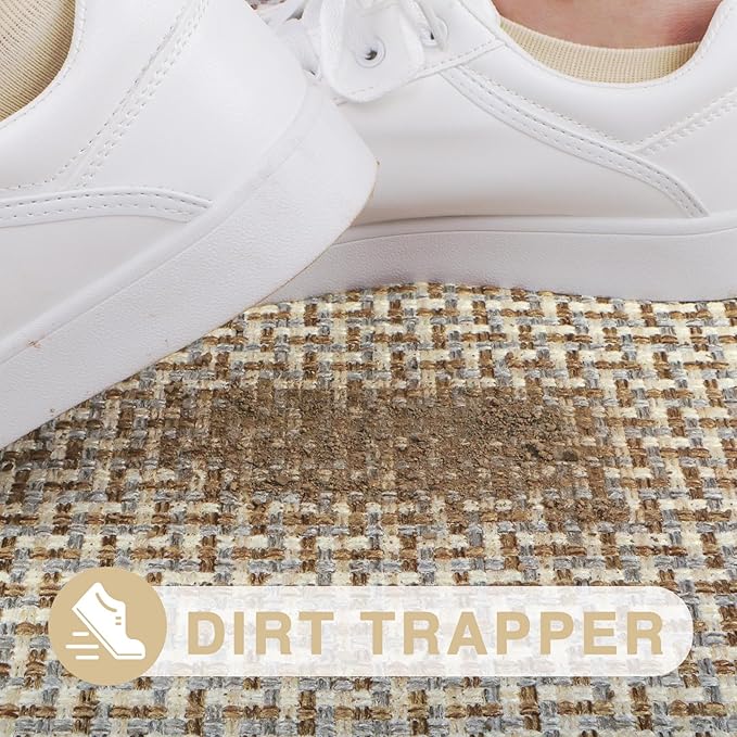 LEKEEPGO Door Mat Indoor Entrance 36"x59", Absorbent Indoor Door Mat Large, Non Slip Rubber Backing Inside Door Mats, Washable Floor Mat, Low-Profile Doormat for Front Door, Entryway, Entrance, Grey-Ruum Studio Home