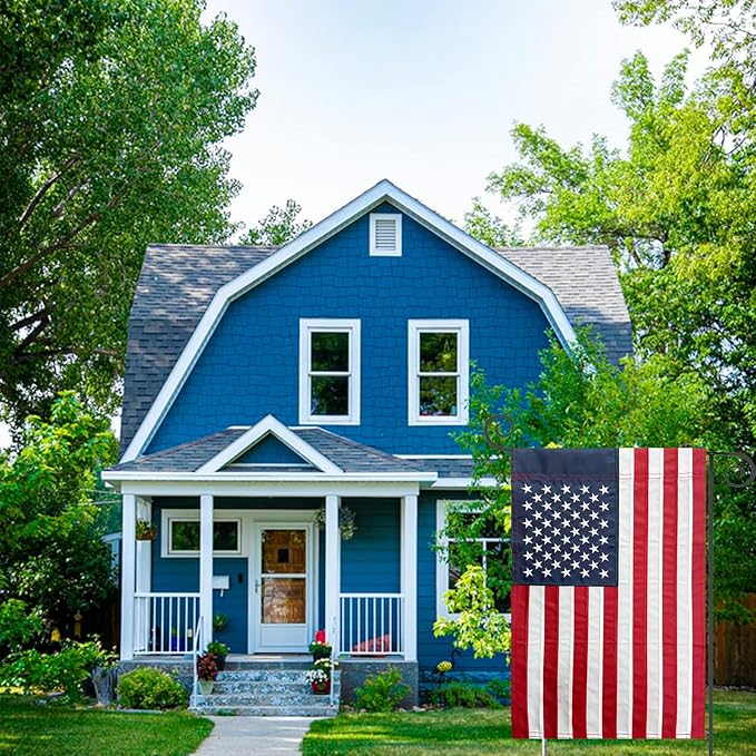 TOPFLAGS American Flag Garden Flag Embroidered Stars 12x18 Inch USA Small Flags for Yard US Flag Decor Outdoor-Ruum Studio Home