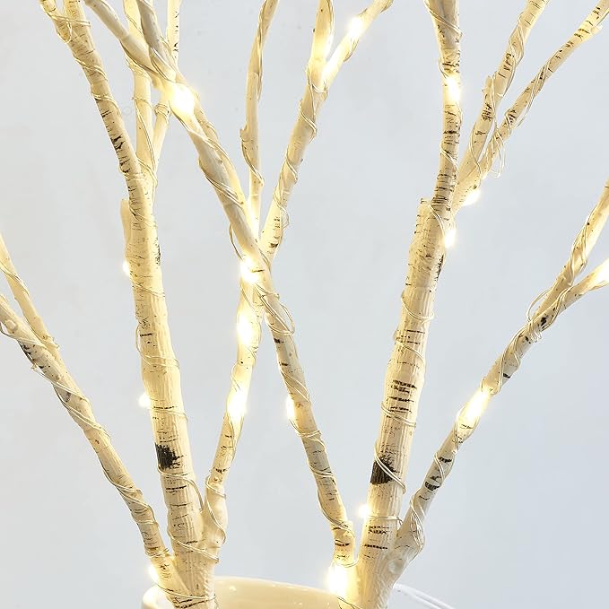 Birchlitland Lighted Birch Branches with Timer Battery Operated 18IN 70L Warm White LED Fairy Lights, Artificial Decorative Branch Lights for Home and Holiday Decoration Indoor Outdoor-Ruum Studio Home