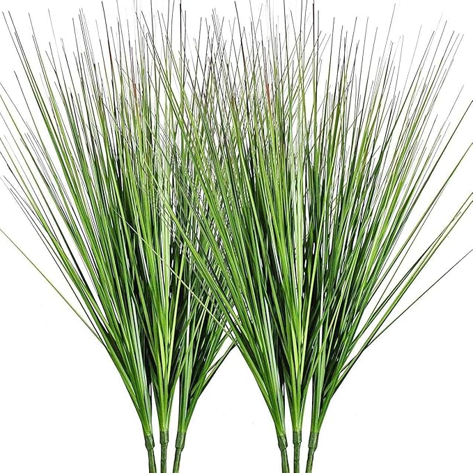 27" Artificial Plants Onion Grass Greenery Faux Fake Shrubs Plant Flowers Wheat Grass for House Home Indoor Outdoor Office Room Gardening Indoor Décor (12 Pack)-Ruum Studio Home