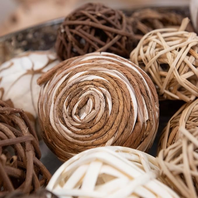 ANDALUCA Decorative Balls Bag Bowl Filler Home Decor (Beige)-Ruum Studio Home