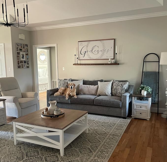 joelsantiques 72 Inch Wooden Floating Shelves for Wall - 72x6x2 in - Made of Natural Wood - Long Heavy Duty Rustic Wall Shelves for Bedroom - Perfect for Living Room, Kitchen - Medium Brown-Ruum Studio Home