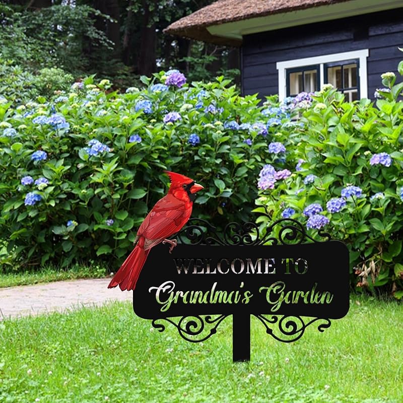 Personalized Metal Garden Signs, Custom Name Yard Stake Sign for House Outdoor Outside Decorative, Lawn Patio Decorations Gardening Enthusiasts Grandmothers Gift 12/14/16/24/30/36inch-Ruum Studio Home