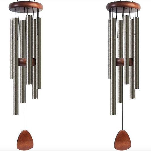 Large Aluminium Wind Chimes 37" Inches to Create a Zen Atmosphere Suitable for Outdoor, Garden, Patio Decoration Wind Chimes with Wind Catcher Suitable as A Gift for Unisex(2 Pack Copper)-Ruum Studio Home