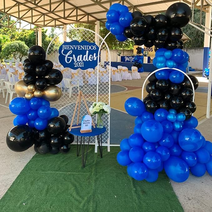 130pcs Royal Blue Balloons Different Sizes 18" 12" 10" 5" Party Latex Balloons for Birthday Graduation Baby Shower Anniversary Nautical Party Decorations-Ruum Studio Home