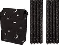 Amazon Basics Portable Blackout Curtain Shade with Suction Cups, 50" W x 78"L, 2-Pack, Moon and Stars-Ruum Studio Home