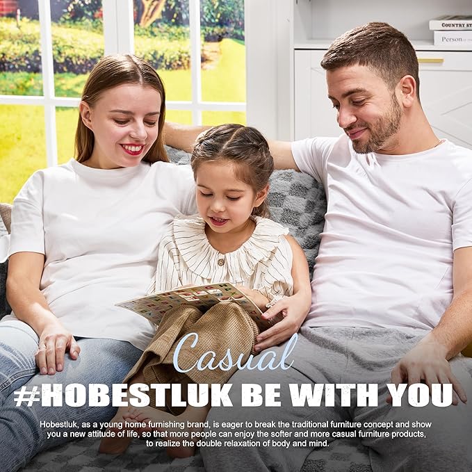 Hobestluk Modular Sectional Sofa 3 Seater Modular Sofa Couch (Plush Grey, Loveseat with Chaise)-Ruum Studio Home