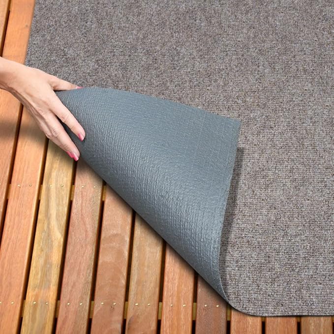 House, Home and More Indoor Outdoor Carpet with Rubber Marine Backing - Brown - 6 Feet x 15 Feet - Durable, UV-Resistant - Adds Color and Comfort to Your Deck, Patio or Other Outdoor Rug Space.-Ruum Studio Home