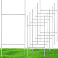 6 Pcs H Stakes for Yard Signs 30'' x 10'' Metal Heavy Duty H Frame Wire Stakes Weatherproof Metal Holder for 4mm 5mm Corrugated Signs Advertising Board Guidepost Yard Halloween Decor-Ruum Studio Home