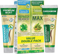 Bentodent Calcium Bentonite Clay Toothpaste Fluoride-Free SLS Free Natural Toothpaste for Family Including Kids (Combo Pack (Mint & Cardamom))-Ruum Studio Home