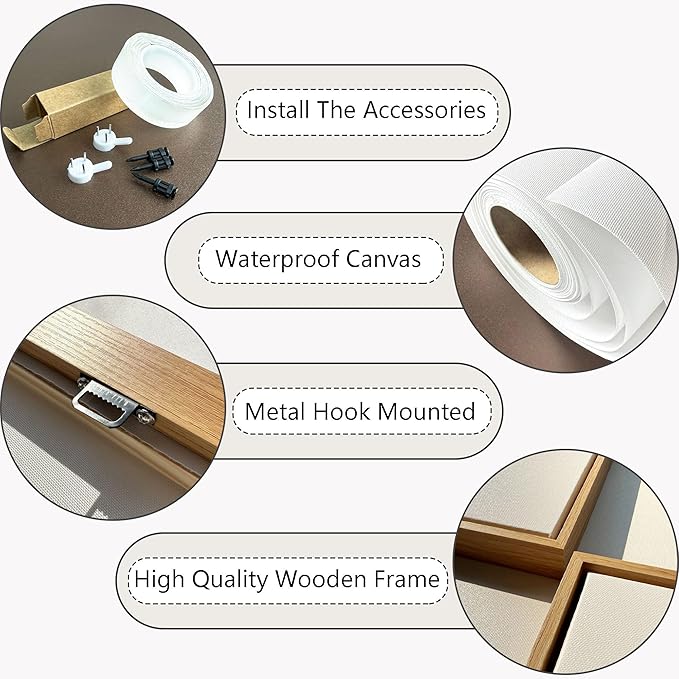 HGUAOA Coastal Canvas Wall Art - Large Landscape Wall Art for Living Room - Ocean and Beach Painting - Blue Artwork for Bedroom Decor - Above Bed Wall Pictures -Beach Theme Print Art-Ruum Studio Home
