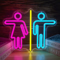 Restroom Neon Signs for Wall Decor Bathroom Neon Sign Dimmable LED Powerd Toilet Light Restroom Signs for Business Ideal for Bathroom, Bar, Hotel, Hospital,Home and Party Decoration(12.9 * 10.6inch)-Ruum Studio Home