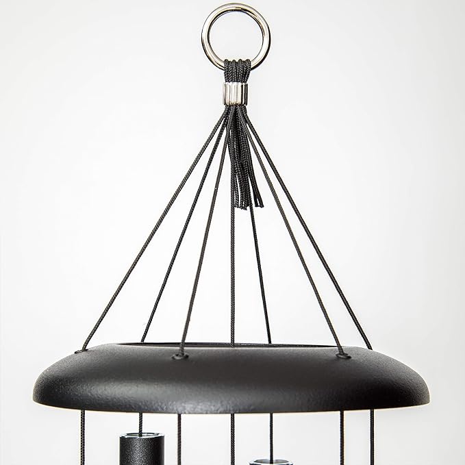 Corinthian Bells by Wind River - 30 inch Black Wind Chime for Patio, Backyard, Garden, and Outdoor Decor (Aluminum Chime) Made in The USA-Ruum Studio Home