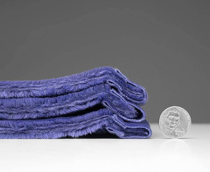 Mellowdy Extra Thick Hearty Plush Flannel Blanket (Violet Purple, 60x80) - 500GSM Twin Size Warm Blanket for Winter, Fall | Soft, Fluffy, Cuddly, Perfect for Bed, Oversized Throw for Couch, Sofa-Ruum Studio Home