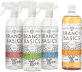 Branch Basics Cleaning Essentials Kit: All Purpose Spray, Glass Cleaner, and Bathroom Cleaner - Concentrate (33.8 Oz) + Plastic Spray Bottles for Cleaning (24 Oz) Non-Toxic, Fragrance-Free-Ruum Studio Home