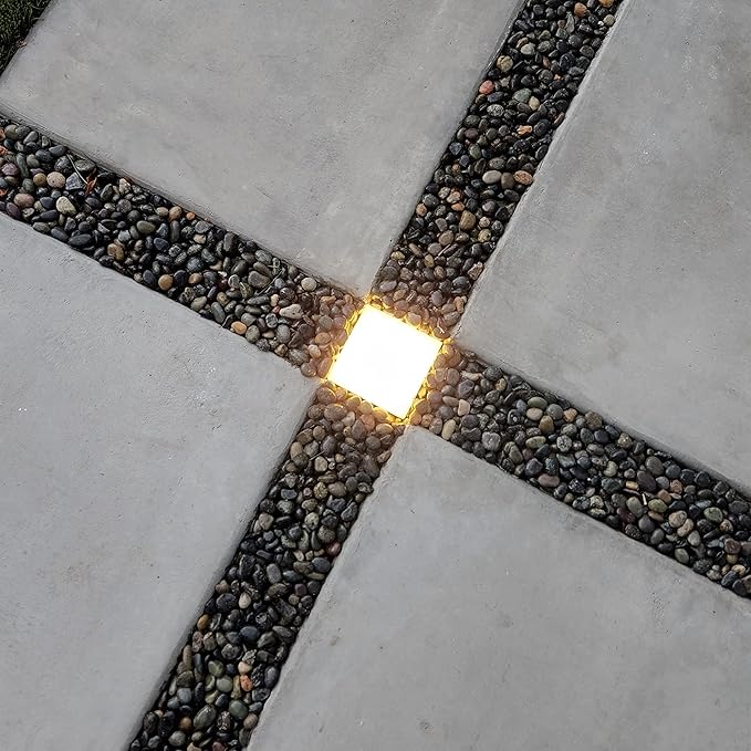 Paver Light 4×4 Inch (3.93 X 3.93 inch), Warm White 2700K Glare-Free Illumination for Driveways, Pathways, Pool Deck & Patios,12V AC/DC, Waterproof & Drive-Over Rated-Ruum Studio Home
