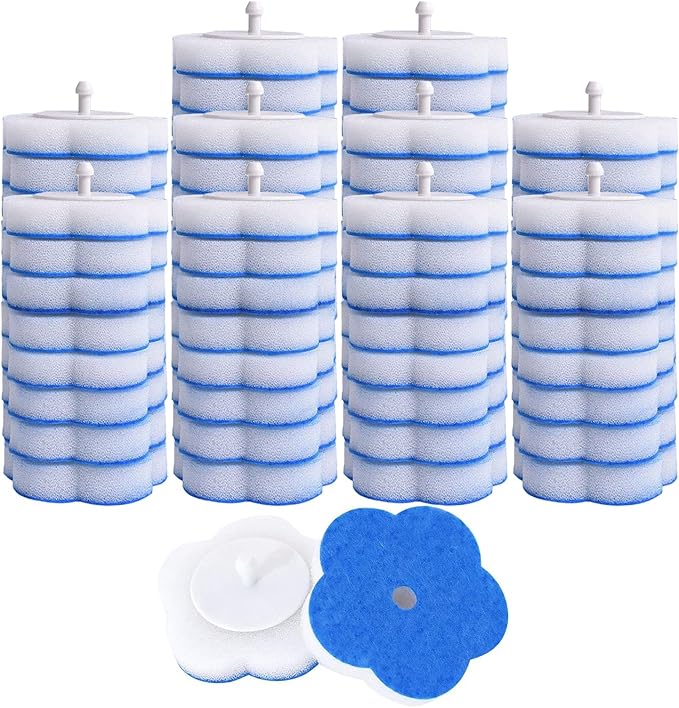 Toilet Bowl Wand Refills 80 Pcs Disposable Toilet Brush Cleaning Sponges Heads Not Compatible with Other Wand-Ruum Studio Home