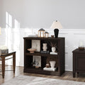 Bookcase, Open Storage Book Cases/Shelves, Floor Standing Indoor Furniture 2 Shelf Book case for Farmhouse Library Office Bedroom Kids, Dark Cherry - 2 Tier-Ruum Studio Home