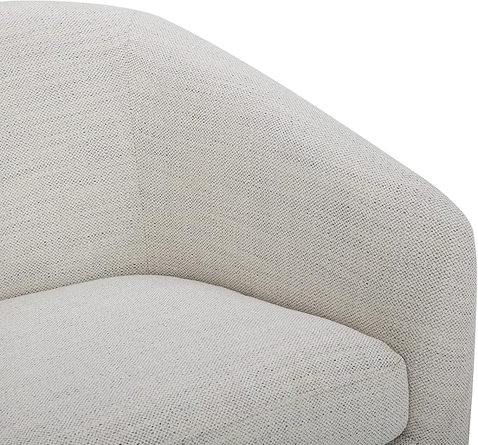 CHITA Swivel Accent Chair, FSC Certified Upholstered Fabric Barrel Chair for Living Room, Ivory-Ruum Studio Home