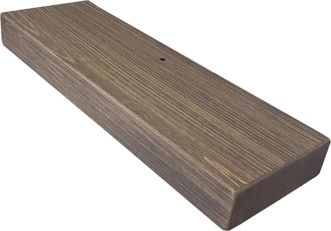 Joel's Antiques 24 Inch Wooden Floating Shelves for Wall - 24x8x2 in - Made of Natural Wood - Heavy Duty Rustic Wall Shelves for Bedroom - Perfect for Living Room, Kitchen - Gray-Ruum Studio Home