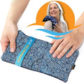SunnyBay Small Microwave Heating Pad, Microwavable Versatile Cold/Heated Neck and Shoulder Wrap for Back Pain and More, Moist Heat Cotton-Fleece Pad with Flax Seed Filling, 6x11 in, Royal Flowers-Ruum Studio Home