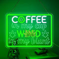 Coffee Neon Sign, Leaf Neon Signs for Wall Decor, Dimmable Acrylic Neon Lights for Coffee Bar Coffee Shop Bar Pub Club Bistro Man Cave Restaurant Game Room Hotel-Ruum Studio Home