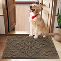 COSY HOMEER-Door-Mat-Non-Slip-Entryway-Rug 24”x36” Absorbent Welcome Mats Washable Dirt Trapper Door Mat Entrance Floor Mats for Front Back Doormats and Wet Shoes,Brown-Ruum Studio Home